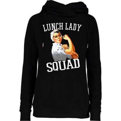 Funny Lunch Lady Gifts Cafeteria Worker Lunch Lady Squad Womens Funnel Neck Pullover Hood