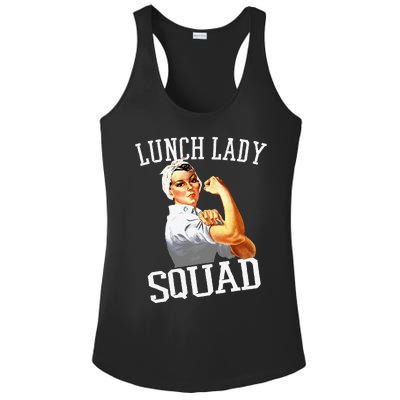 Funny Lunch Lady Gifts Cafeteria Worker Lunch Lady Squad Ladies PosiCharge Competitor Racerback Tank