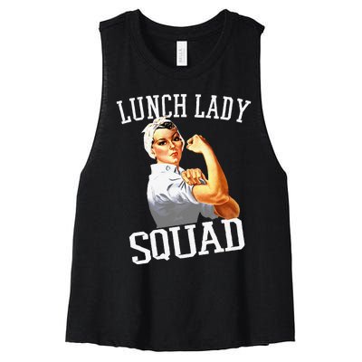 Funny Lunch Lady Gifts Cafeteria Worker Lunch Lady Squad Women's Racerback Cropped Tank