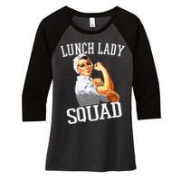 Funny Lunch Lady Gifts Cafeteria Worker Lunch Lady Squad Women's Tri-Blend 3/4-Sleeve Raglan Shirt