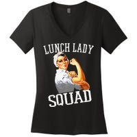 Funny Lunch Lady Gifts Cafeteria Worker Lunch Lady Squad Women's V-Neck T-Shirt