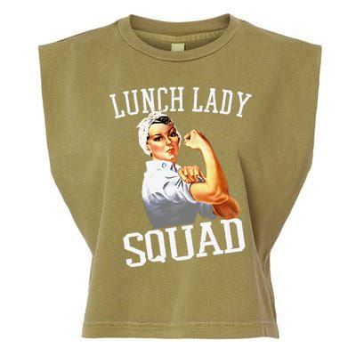 Funny Lunch Lady Gifts Cafeteria Worker Lunch Lady Squad Garment-Dyed Women's Muscle Tee