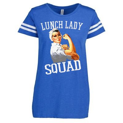 Funny Lunch Lady Gifts Cafeteria Worker Lunch Lady Squad Enza Ladies Jersey Football T-Shirt