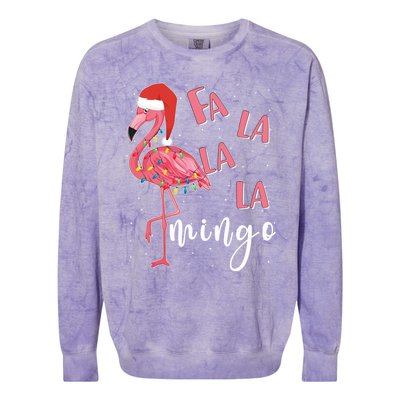 Fa La La Mingo Cute Flamingo Christmas Holiday Flamingo Cool Gift Colorblast Crewneck Sweatshirt