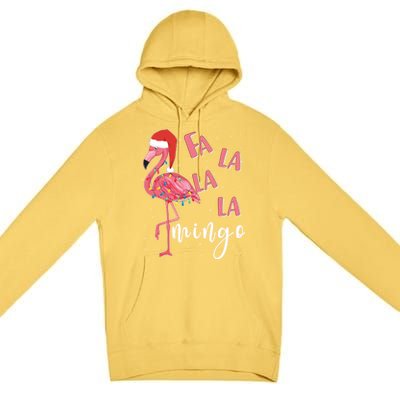 Fa La La Mingo Cute Flamingo Christmas Holiday Flamingo Cool Gift Premium Pullover Hoodie