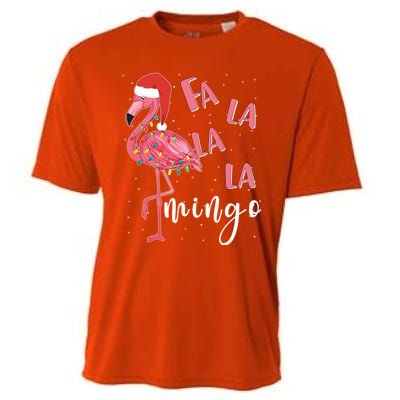 Fa La La Mingo Cute Flamingo Christmas Holiday Flamingo Cool Gift Cooling Performance Crew T-Shirt