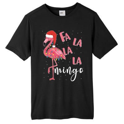 Fa La La Mingo Cute Flamingo Christmas Holiday Flamingo Cool Gift Tall Fusion ChromaSoft Performance T-Shirt