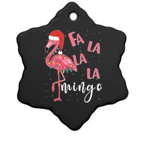 Fa La La Mingo Cute Flamingo Christmas Holiday Flamingo Cool Gift Ceramic Star Ornament