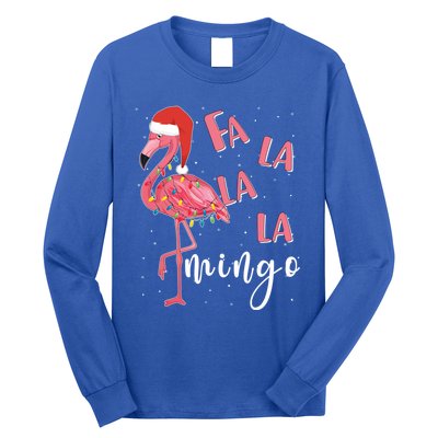 Fa La La Mingo Cute Flamingo Christmas Holiday Flamingo Cool Gift Long Sleeve Shirt