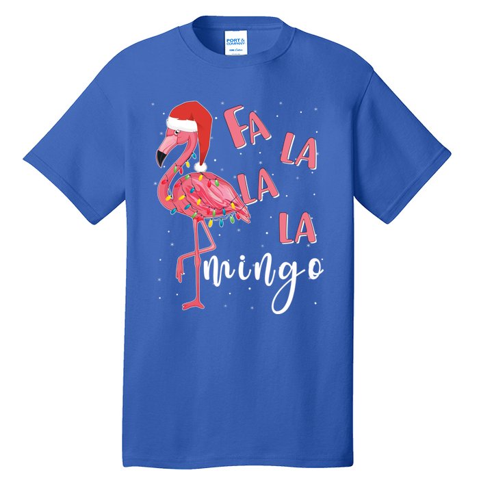 Fa La La Mingo Cute Flamingo Christmas Holiday Flamingo Cool Gift Tall T-Shirt