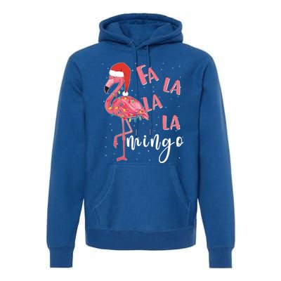 Fa La La Mingo Cute Flamingo Christmas Holiday Flamingo Cool Gift Premium Hoodie