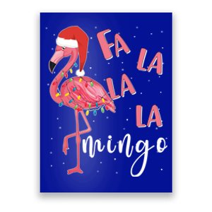 Fa La La Mingo Cute Flamingo Christmas Holiday Flamingo Cool Gift Poster