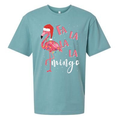 Fa La La Mingo Cute Flamingo Christmas Holiday Flamingo Cool Gift Sueded Cloud Jersey T-Shirt