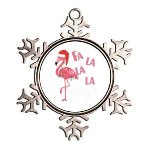 Fa La La Mingo Cute Flamingo Christmas Holiday Flamingo Cool Gift Metallic Star Ornament