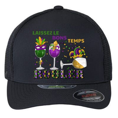 Funny Laissez Les Bons Temps Rouler Mardi Gras Flexfit Unipanel Trucker Cap