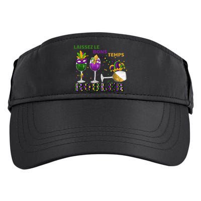 Funny Laissez Les Bons Temps Rouler Mardi Gras Adult Drive Performance Visor