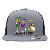 Funny Laissez Les Bons Temps Rouler Mardi Gras Flat Bill Trucker Hat