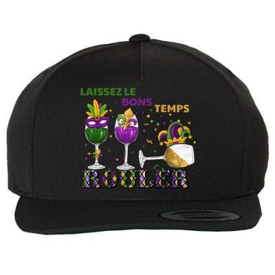 Funny Laissez Les Bons Temps Rouler Mardi Gras Wool Snapback Cap