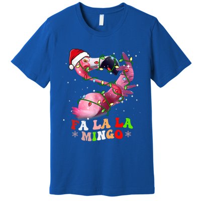 Fa La La Mingo Cute Flamingo Christmas Holiday Flamingo Gift Premium T-Shirt