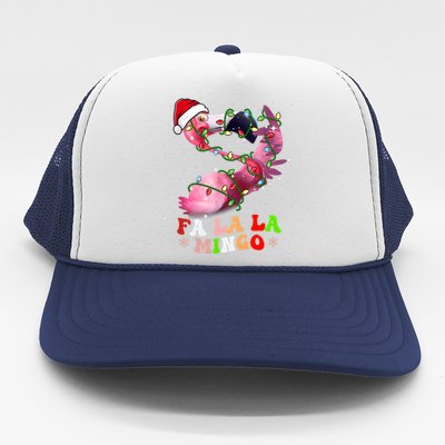 Fa La La Mingo Cute Flamingo Christmas Holiday Flamingo Gift Trucker Hat