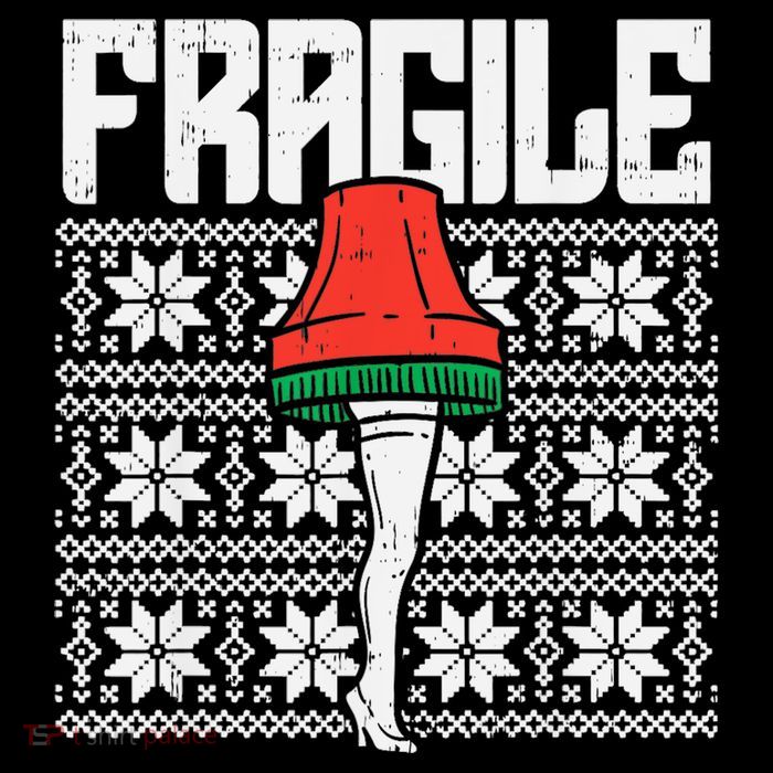 Fragile Leg Lamp Ugly Christmas Sweater Funny Xmas Apron