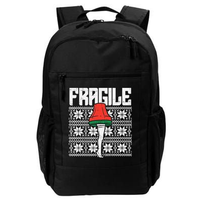 Fragile Leg Lamp Ugly Christmas Sweater Funny Xmas Backpack