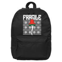 Fragile Leg Lamp Ugly Christmas Sweater Funny Xmas 16 in Basic Backpack