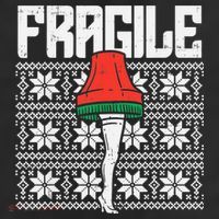 Fragile Leg Lamp Ugly Christmas Sweater Funny Xmas 25L Jumbo Tote