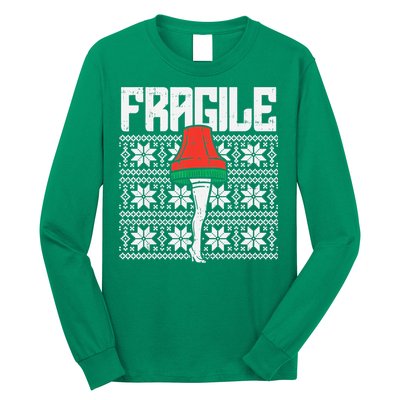 Fragile Leg Lamp Ugly Christmas Sweater Funny Xmas Long Sleeve Shirt
