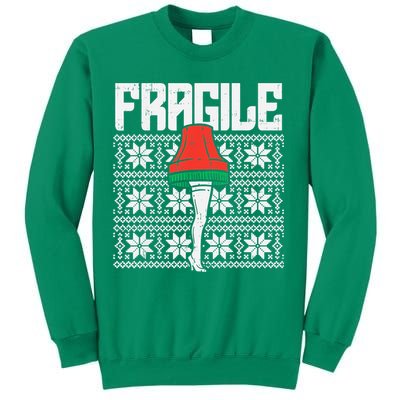 Fragile Leg Lamp Ugly Christmas Sweater Funny Xmas Sweatshirt