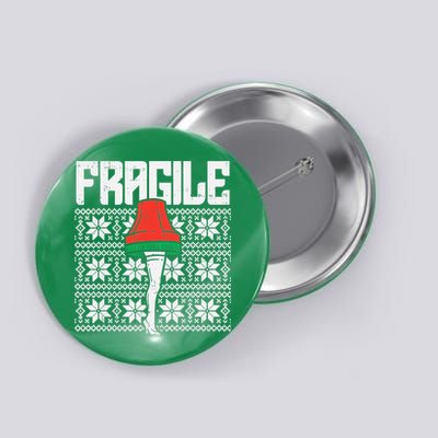 Fragile Leg Lamp Ugly Christmas Sweater Funny Xmas Button