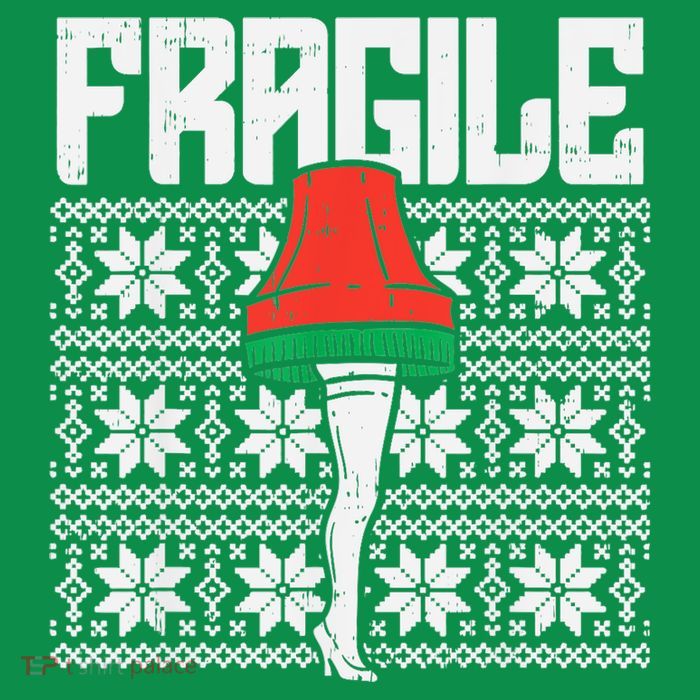 Fragile Leg Lamp Ugly Christmas Sweater Funny Xmas Premium T-Shirt