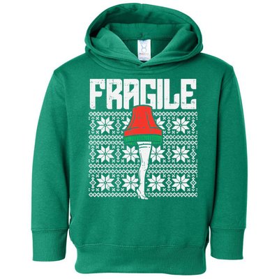 Fragile Leg Lamp Ugly Christmas Sweater Funny Xmas Toddler Hoodie