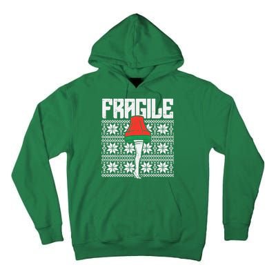 Fragile Leg Lamp Ugly Christmas Sweater Funny Xmas Tall Hoodie