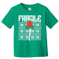 Fragile Leg Lamp Ugly Christmas Sweater Funny Xmas Toddler T-Shirt