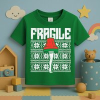 Fragile Leg Lamp Ugly Christmas Sweater Funny Xmas Toddler T-Shirt