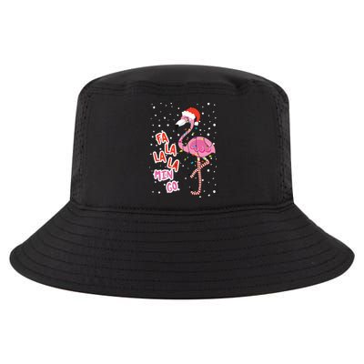 Fa La La Mingo Cute Pink Flamingo Santa Hat Merry Christmas Meaningful Gift Cool Comfort Performance Bucket Hat