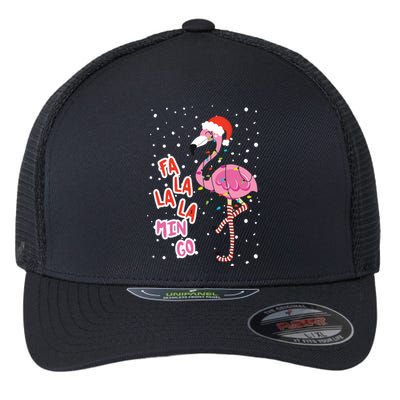 Fa La La Mingo Cute Pink Flamingo Santa Hat Merry Christmas Meaningful Gift Flexfit Unipanel Trucker Cap