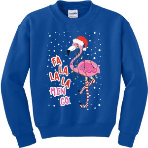 Fa La La Mingo Cute Pink Flamingo Santa Hat Merry Christmas Meaningful Gift Kids Sweatshirt