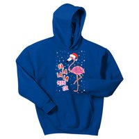 Fa La La Mingo Cute Pink Flamingo Santa Hat Merry Christmas Meaningful Gift Kids Hoodie