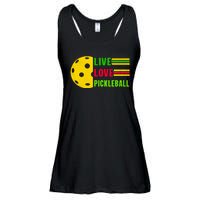 Funny Live Love Pickleball Ladies Essential Flowy Tank