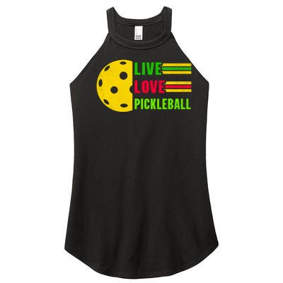 Funny Live Love Pickleball Women's Perfect Tri Rocker Tank