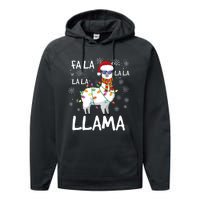 Fa La La Llama Funny Llama Christmas Performance Fleece Hoodie