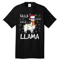 Fa La La Llama Funny Llama Christmas Tall T-Shirt