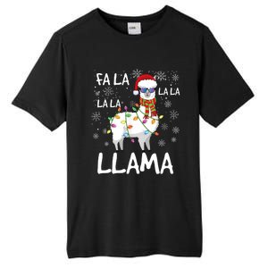 Fa La La Llama Funny Llama Christmas Tall Fusion ChromaSoft Performance T-Shirt