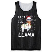 Fa La La Llama Funny Llama Christmas Mesh Reversible Basketball Jersey Tank