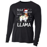 Fa La La Llama Funny Llama Christmas Cooling Performance Long Sleeve Crew