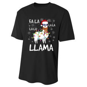 Fa La La Llama Funny Llama Christmas Performance Sprint T-Shirt