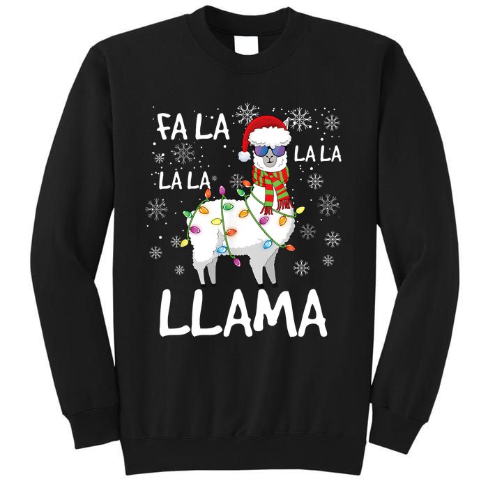 Fa La La Llama Funny Llama Christmas Tall Sweatshirt