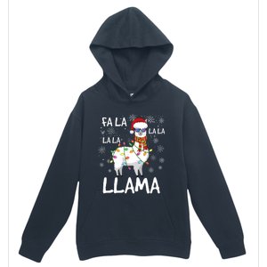 Fa La La Llama Funny Llama Christmas Urban Pullover Hoodie